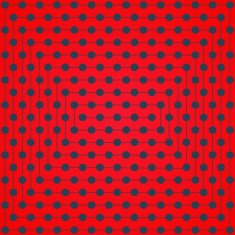 Halftone of dots and lines which intersect on a background