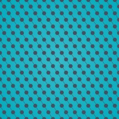 Halftone of circles which intersect lines on a blue background