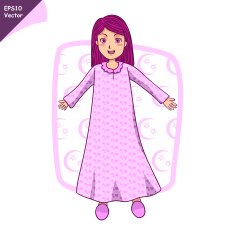 cute girl dress up pajamas which has heart shaped pattern N2