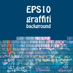 Graffiti background Calligraphic elements and ink splash