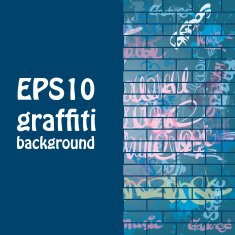 Graffiti background Calligraphic elements and ink splash N4