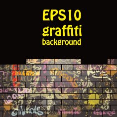 Graffiti background Calligraphic elements and ink splash N6