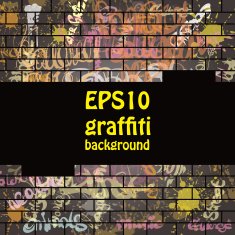 Graffiti background Calligraphic elements and ink splash N9