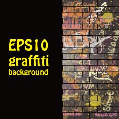 Graffiti background Calligraphic elements and ink splash N10