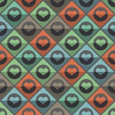 seamless pattern of hearts tile N2