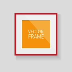 Realistic vector frame red