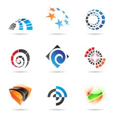 Various colorful abstract icons N2