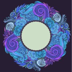 Round frame winter ornate N2