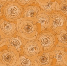 Seamless vector pattern with beautiful roses N6