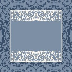 Floral pattern for invitation or greeting card N4