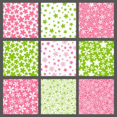 Set of floral seamless patterns for Your design N2