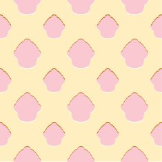 Abstract pink cupcake seamless pattern