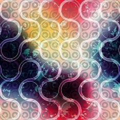 Retro grunge pattern of connected balls