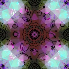 Abstract geometric pattern with ornament