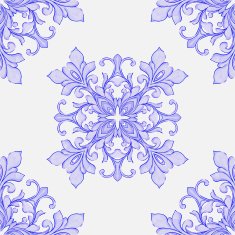 Barocco watercolor seamless lace ornament