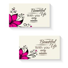 business cards with flowers N4