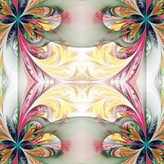 Beautiful symmetrical background from fractal tracery On white