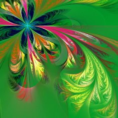Diagonal asymmetrical multicolor fractal tracery Collection - frosty pattern