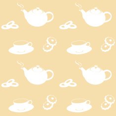 Seamless Tea Party Vector Pattern