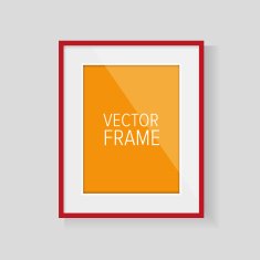 Realistic vector frame red N3