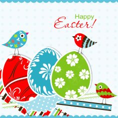 Template Easter greeting card N12