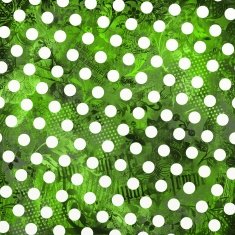 Grunge Green Polka Dot Art