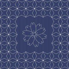 Traditional Japanese Embroidery Ornament with sakura flower Sashiko seamless pattern N2