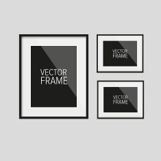 Realistic vector frame black N2