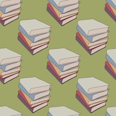 Seamless Cartoon Books Background