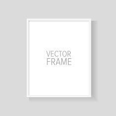 Realistic vector frame white N4