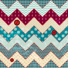 Chevron patchwork in nautical style
