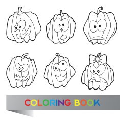 Halloween vector illustration - coloring book N2
