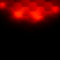 Abstract Red Background Geometric Hexagonal Illustration Design Modern Xmas Greeting