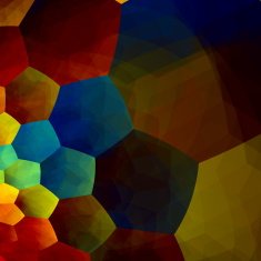 Mosaic Abstract Background Generative Art Red Blue Yellow Color Design