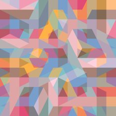 abstract retro geometric pattern illustration N8