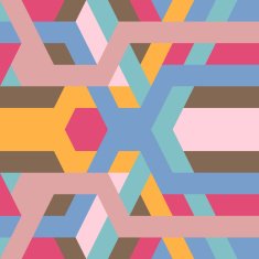 abstract retro geometric pattern illustration N12