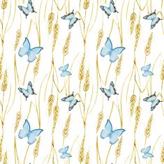 Butterfly and wheat pattern N3