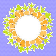 Easter carrots pattern on a purple