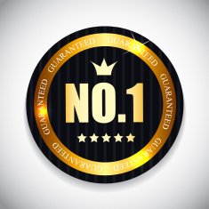 No 1 Golden Label Vector Illustration