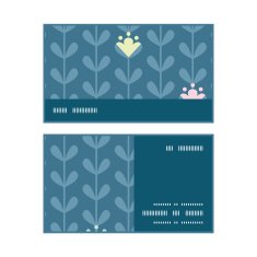 Vector blloming vines stripes horizontal stripe frame pattern business cards