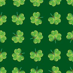 Dark green seamless clover pattern N2