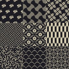 seamless japanese mesh and motif pattern N4