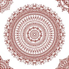 Mehndi Mandala with Corners