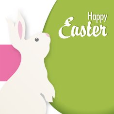 Happy Easter vector illustration with Bunny