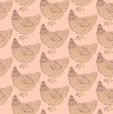 Sketch chicken hipster in vintage style
