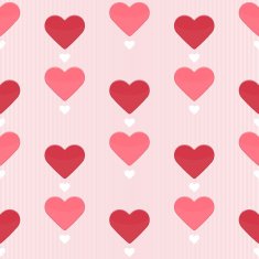 Seamless pattern with sweet hearts