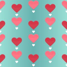 Seamless pattern with many sweet hearts