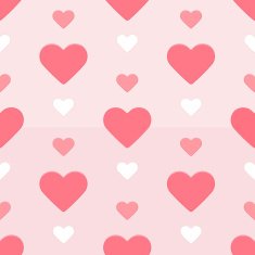 Seamless hearts pattern red and pink