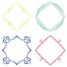 Set of nice decorative frames