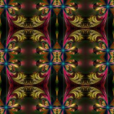 Beautiful symmetrical background from fractal tracery On black